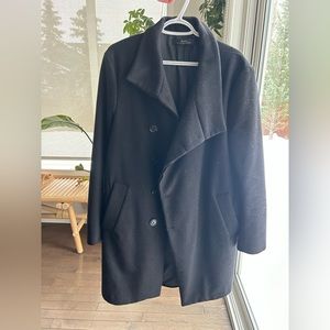 Zara Mens Black Winter Coat size L
